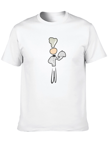 Camiseta Negra con Diseño de Chef Divertido