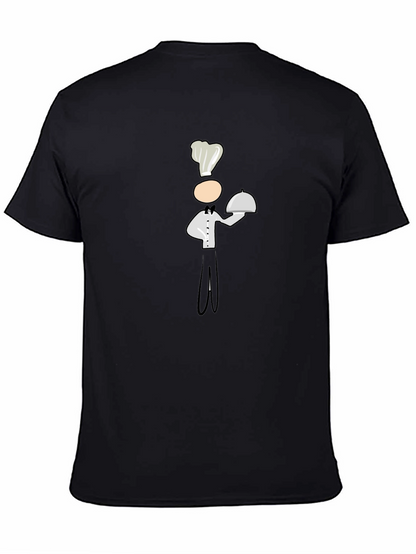 Camiseta Negra con Diseño de Chef Divertido