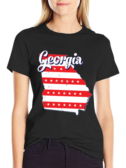 Camiseta Negra Georgia Patriótica