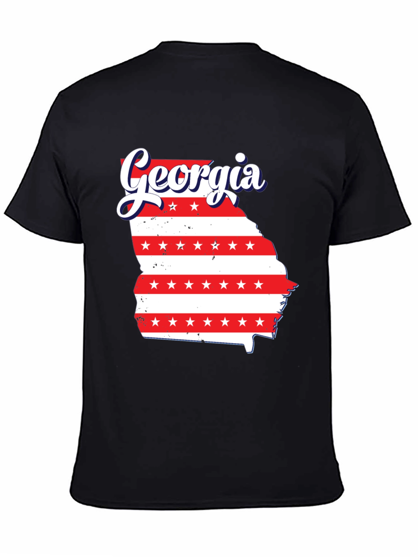 Camiseta Negra Georgia Patriótica