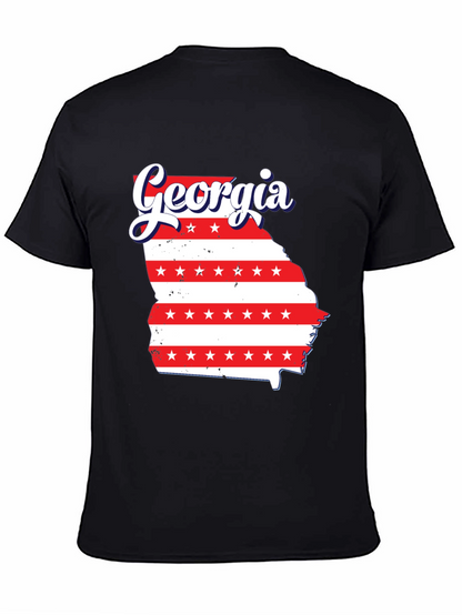 Camiseta Negra Georgia Patriótica