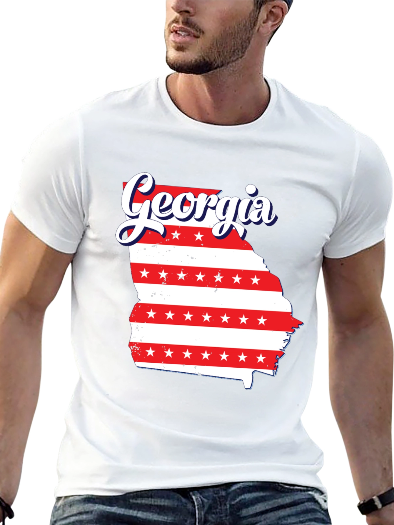 Camiseta Negra Georgia Patriótica