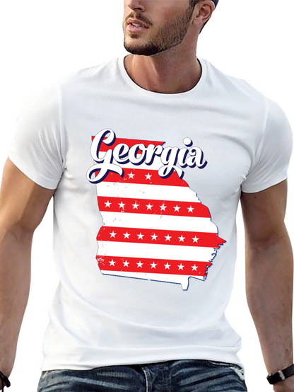 Camiseta Negra Georgia Patriótica