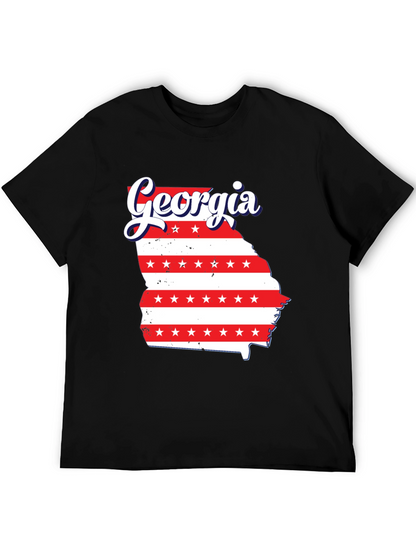 Camiseta Negra Georgia Patriótica