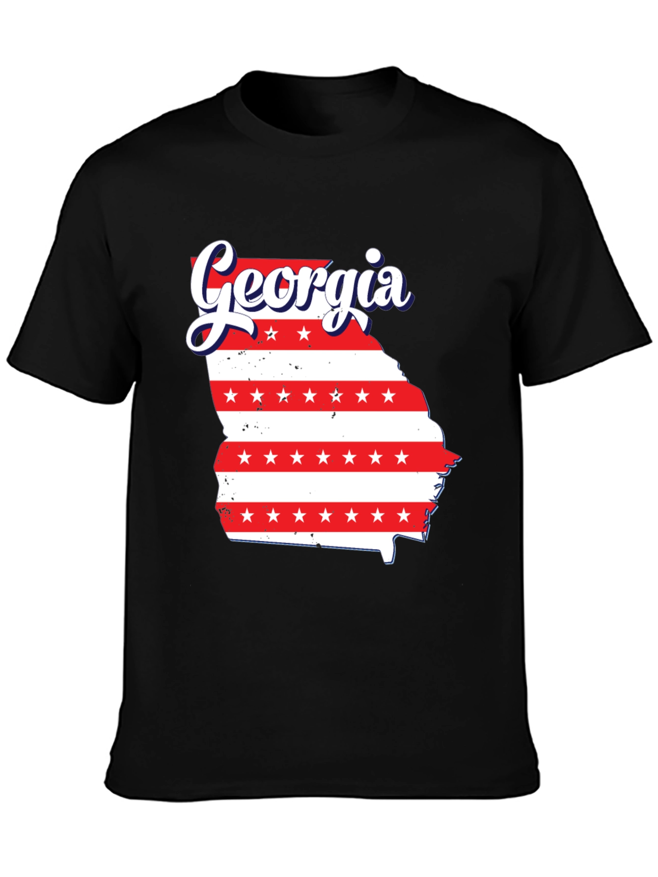 Camiseta Negra Georgia Patriótica