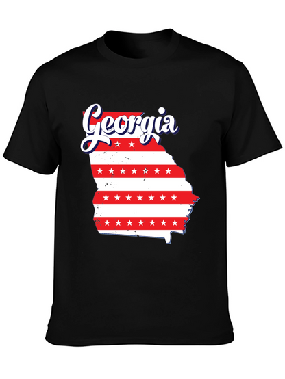 Camiseta Negra Georgia Patriótica