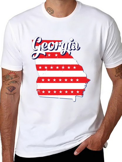 Camiseta Negra Georgia Patriótica