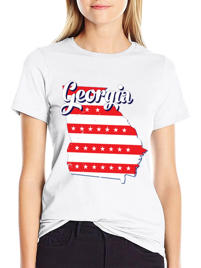 Camiseta Negra Georgia Patriótica