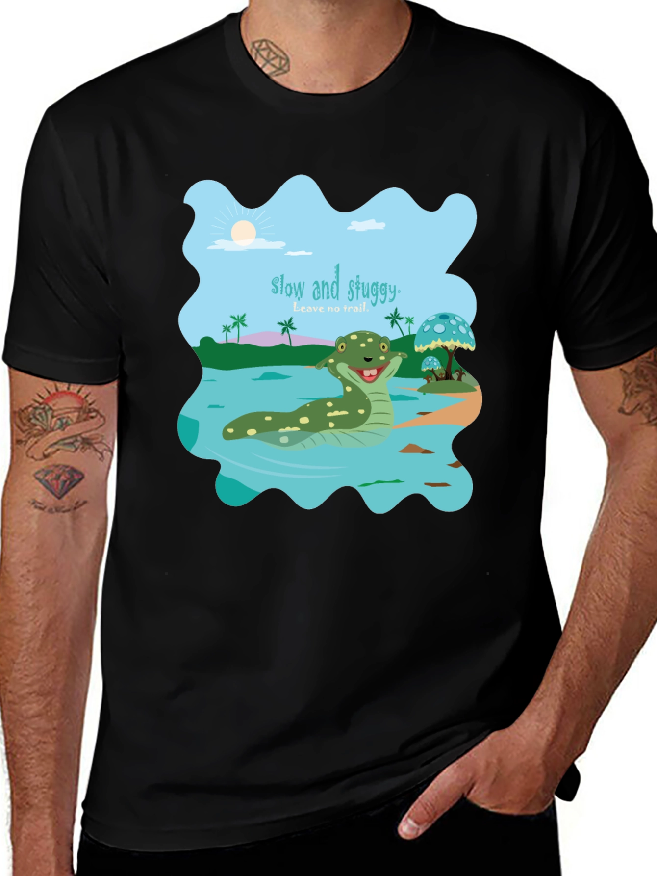 Camiseta Hombre Diseño Original Slow and Sluggy