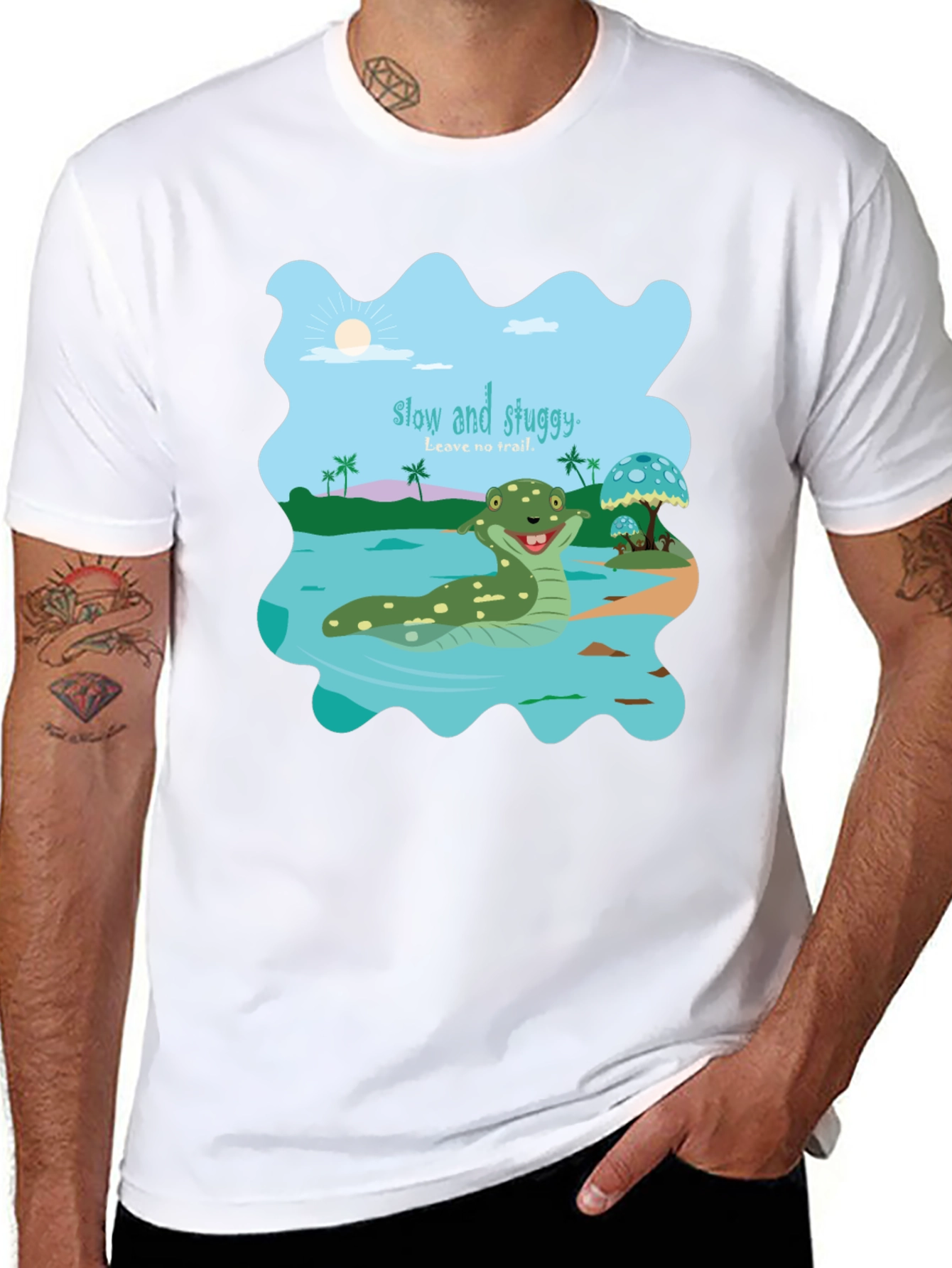 Camiseta Hombre Diseño Original Slow and Sluggy