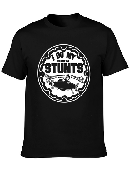 Camiseta Negra I Do My Own Stunts para Aventureros