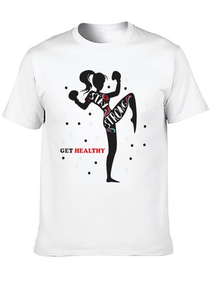Camiseta Negra Motivacional: ¡Mantente Fuerte!