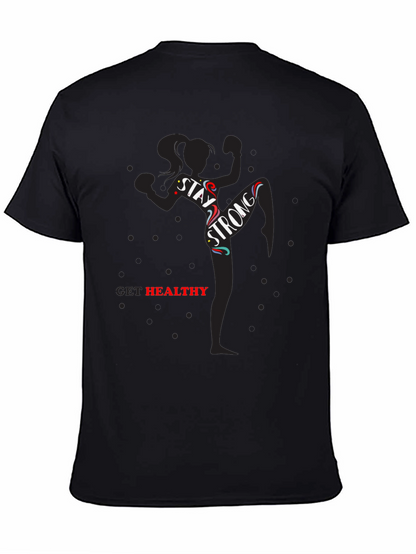 Camiseta Negra Motivacional: ¡Mantente Fuerte!