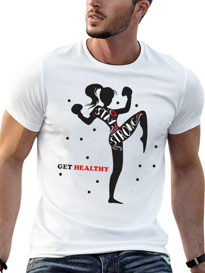 Camiseta Negra Motivacional: ¡Mantente Fuerte!