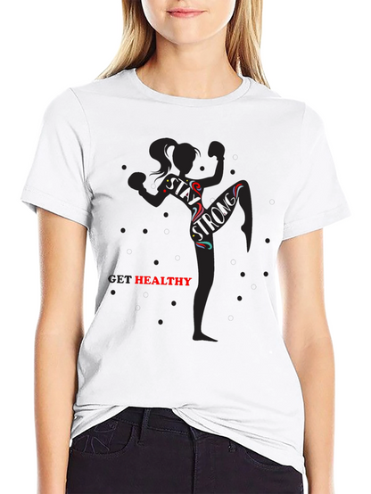 Camiseta Negra Motivacional: ¡Mantente Fuerte!