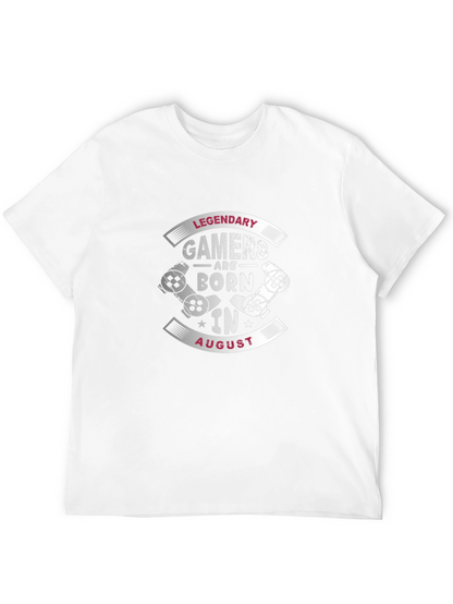 Camiseta Negra Gamer Legendarios Nacidos en Agosto