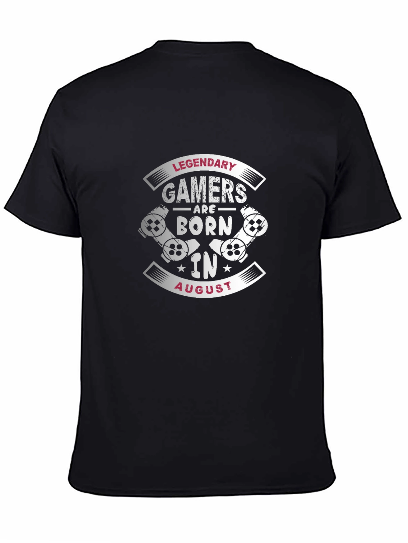 Camiseta Negra Gamer Legendarios Nacidos en Agosto