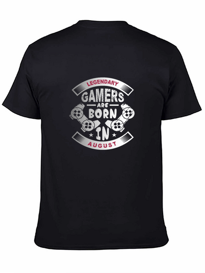 Camiseta Negra Gamer Legendarios Nacidos en Agosto