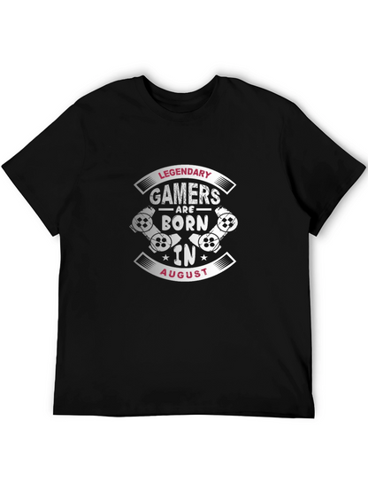 Camiseta Negra Gamer Legendarios Nacidos en Agosto