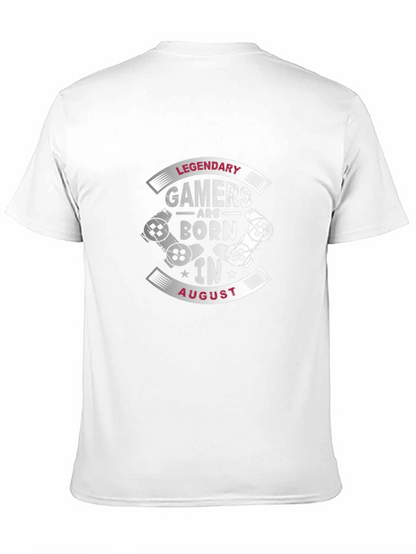 Camiseta Negra Gamer Legendarios Nacidos en Agosto