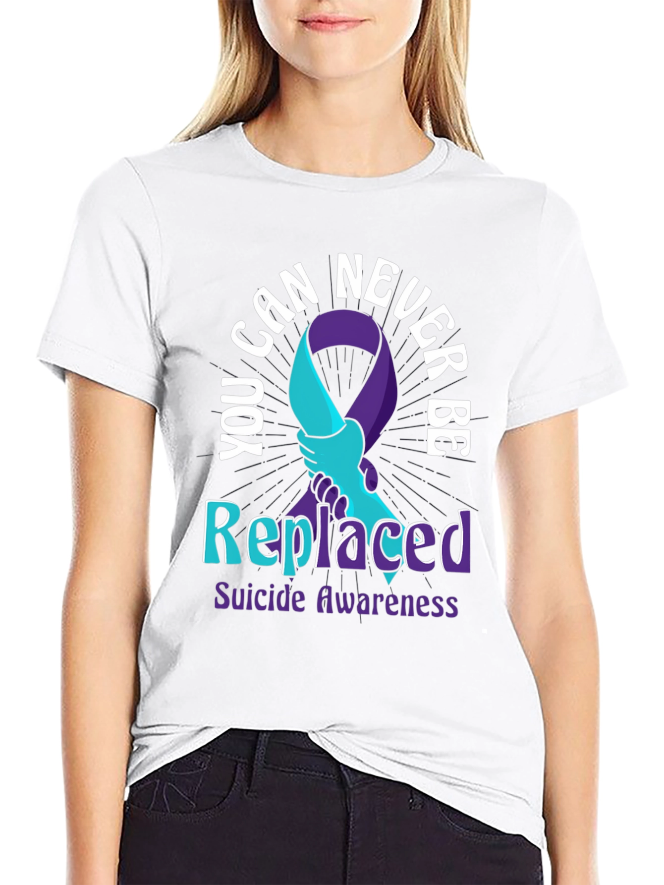 Camiseta Concientización Suicidio - Nunca Reemplazado