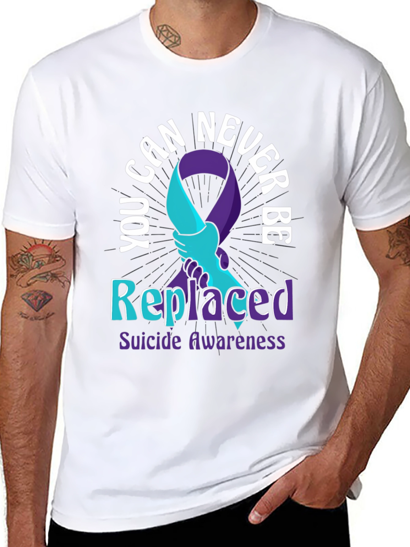 Camiseta Concientización Suicidio - Nunca Reemplazado