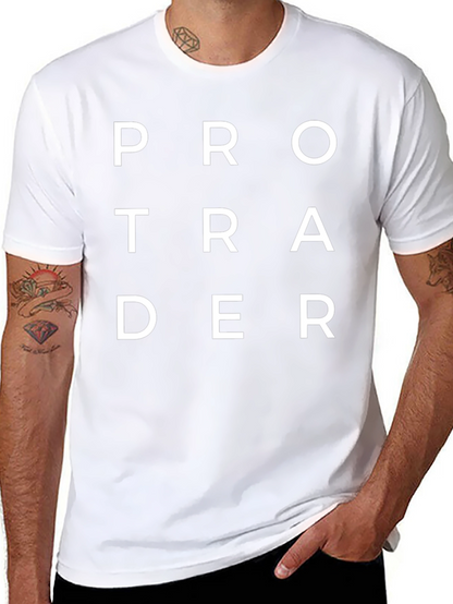 Camiseta Negra Pro Trader Algodón Estilo Casual