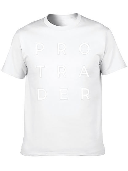 Camiseta Negra Pro Trader Algodón Estilo Casual