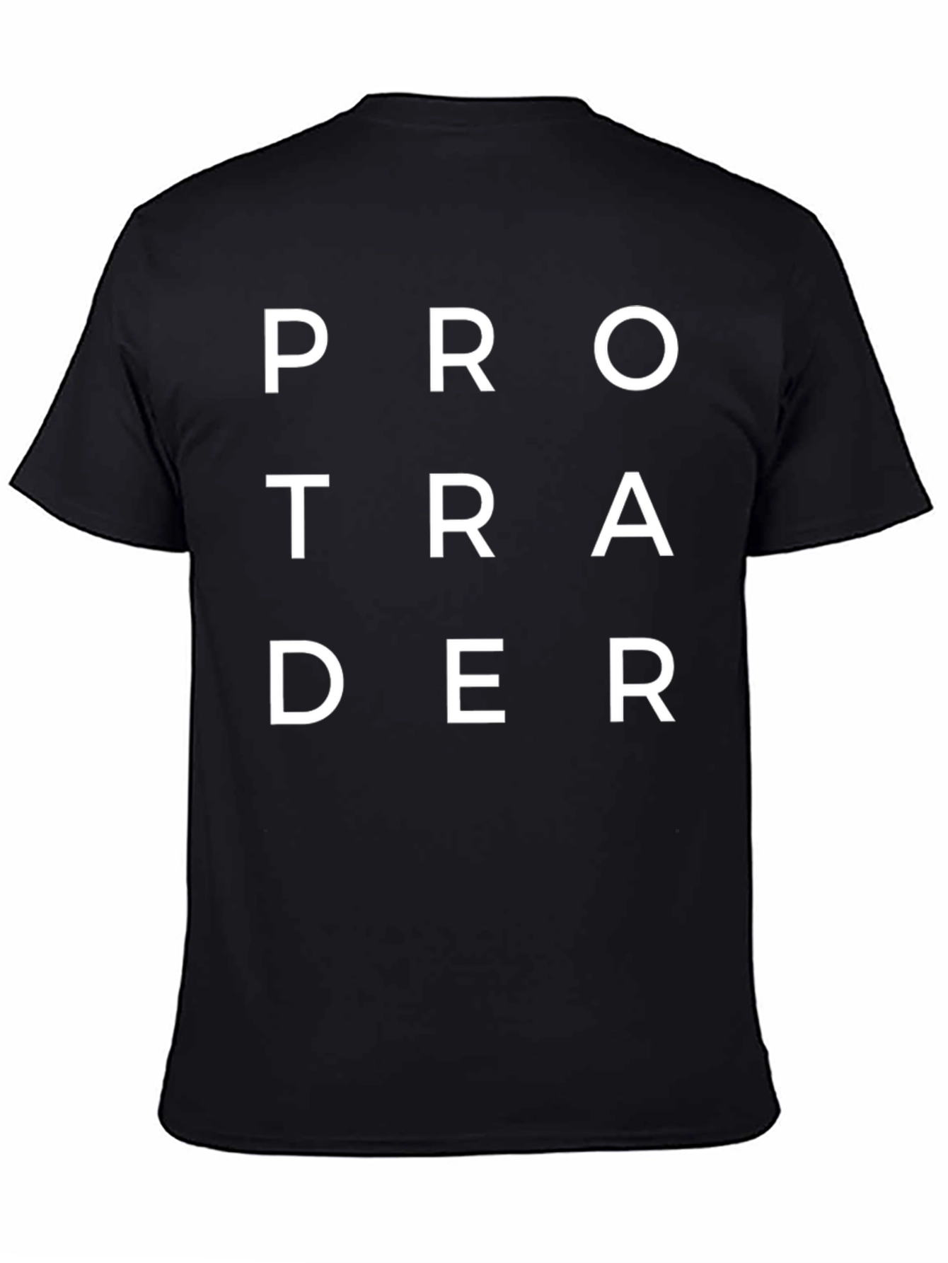 Camiseta Negra Pro Trader Algodón Estilo Casual