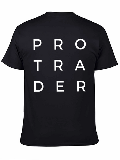 Camiseta Negra Pro Trader Algodón Estilo Casual