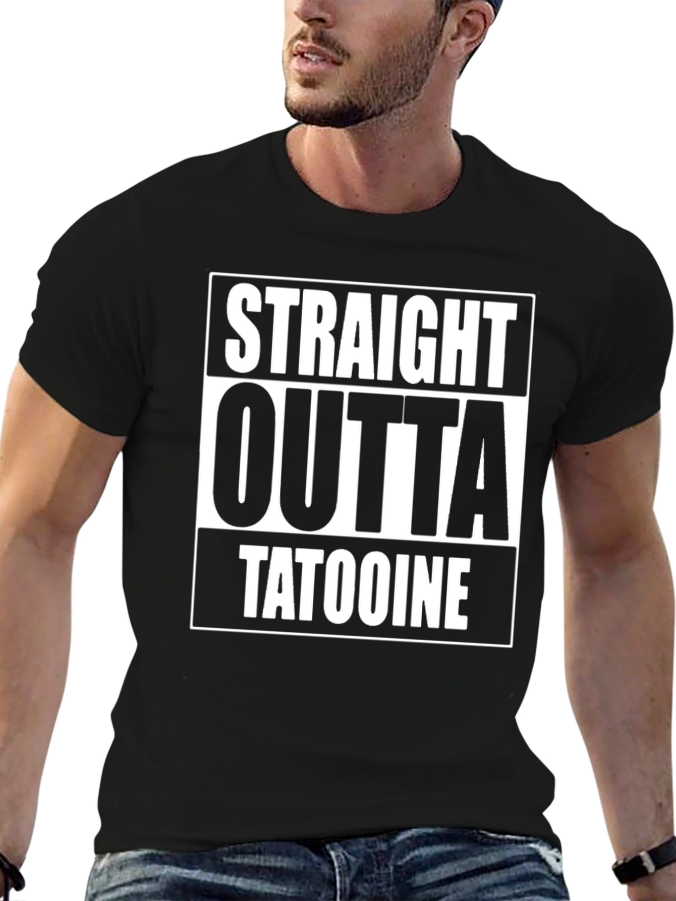 Camiseta Negra Straight Outta Tatooine