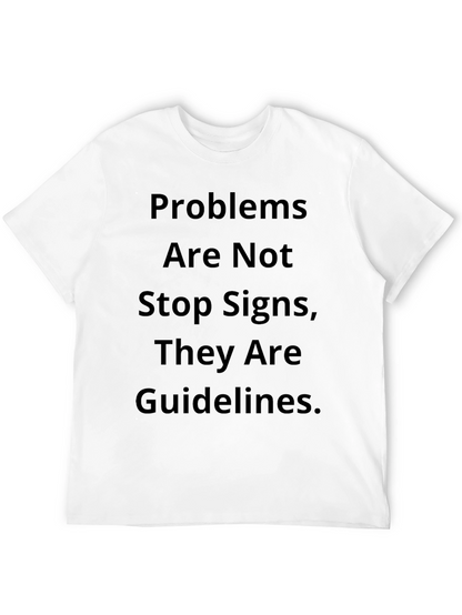 Camiseta Negra Inspiracional: Problemas Guían