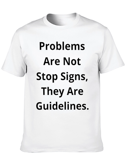 Camiseta Negra Inspiracional: Problemas Guían