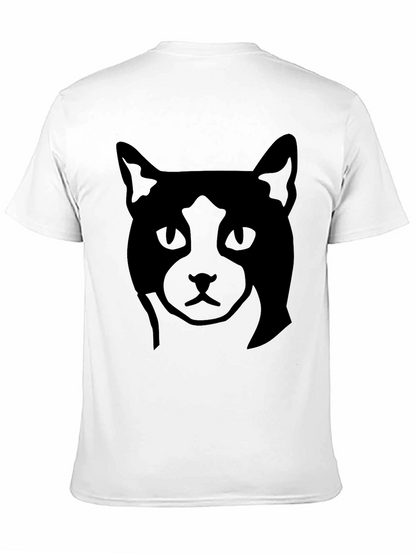 Camiseta Negra con Diseño de Gato