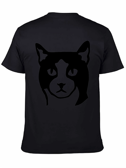 Camiseta Negra con Diseño de Gato
