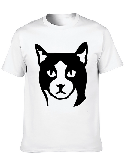 Camiseta Negra con Diseño de Gato