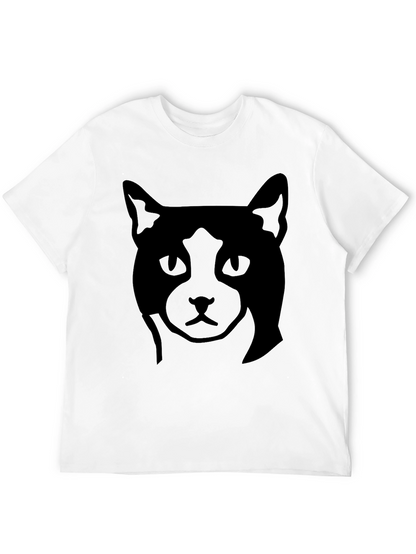 Camiseta Negra con Diseño de Gato