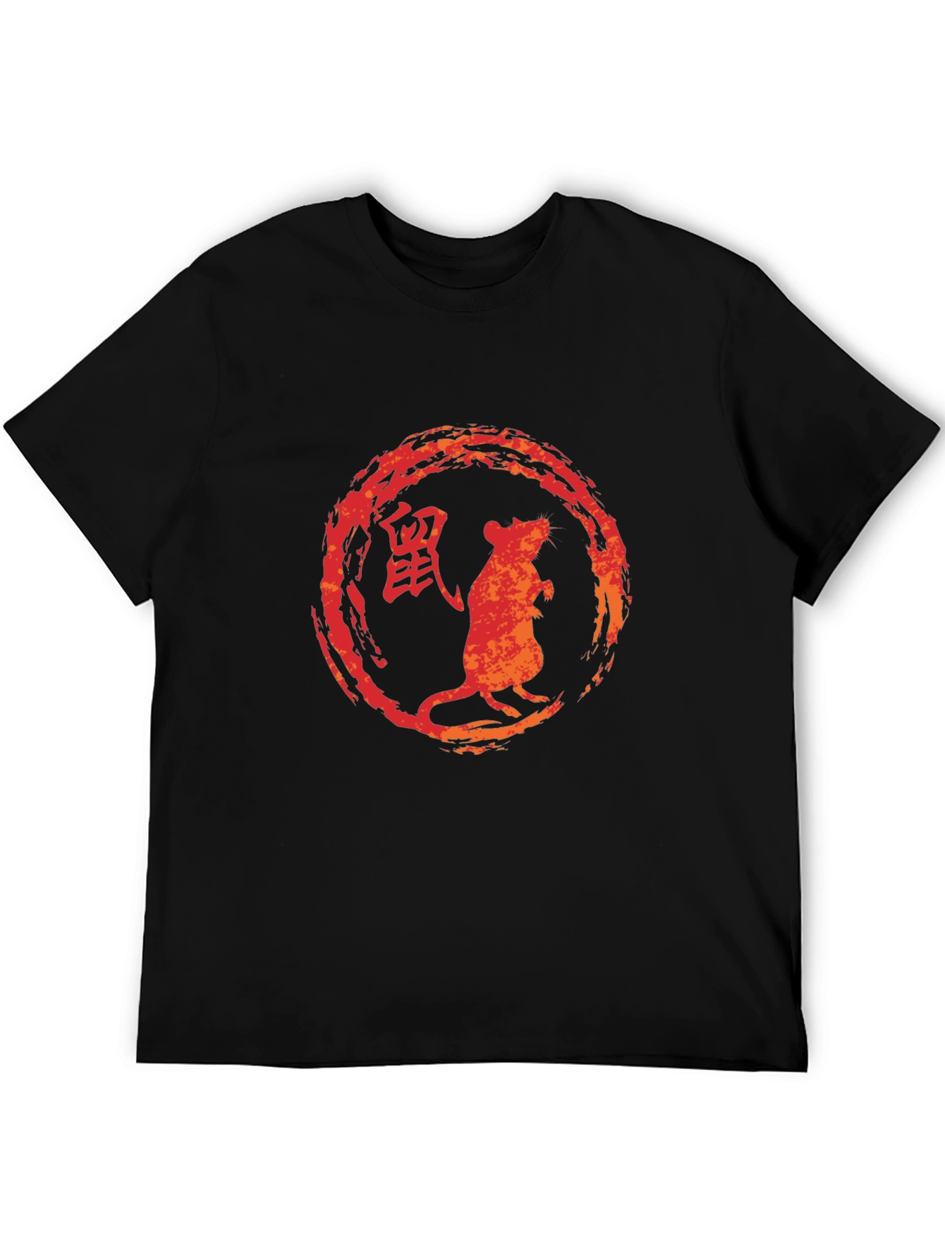 Camiseta Negra Zodiaco Chino Rata