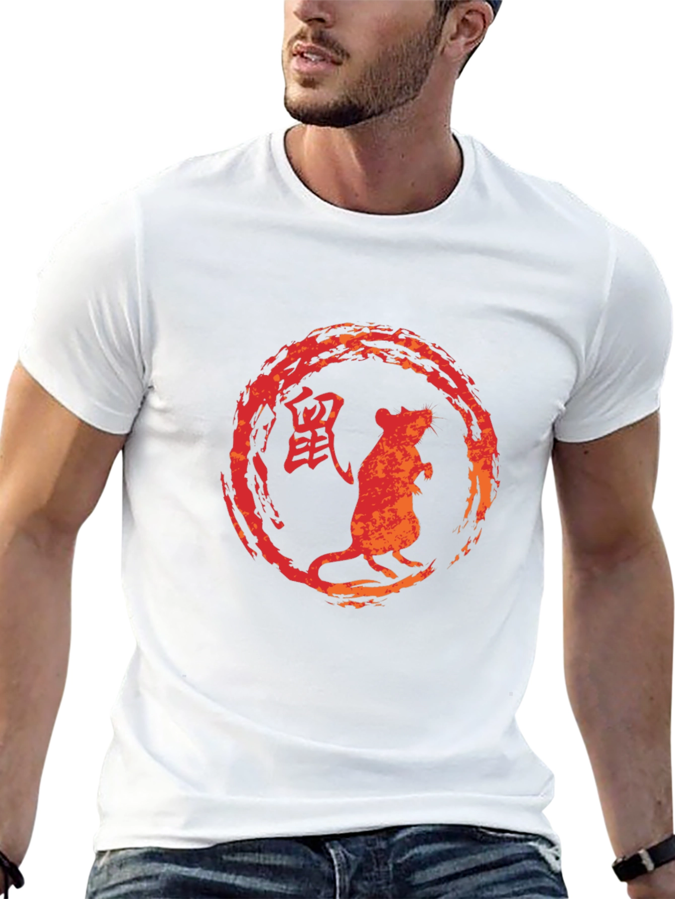 Camiseta Negra Zodiaco Chino Rata