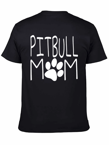 Camiseta Negra Pitbull Mom Unisex