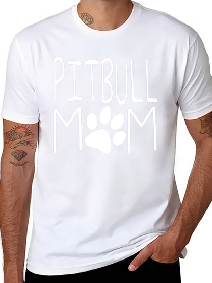 Camiseta Negra Pitbull Mom Unisex
