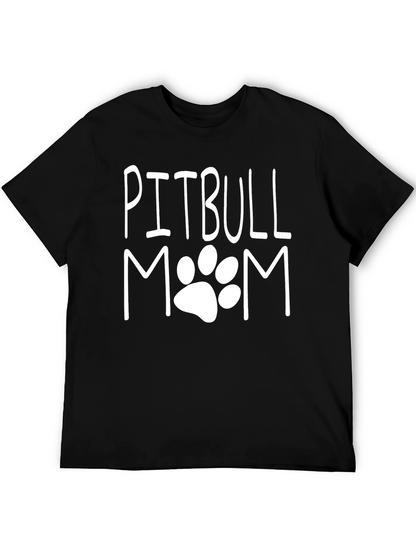 Camiseta Negra Pitbull Mom Unisex
