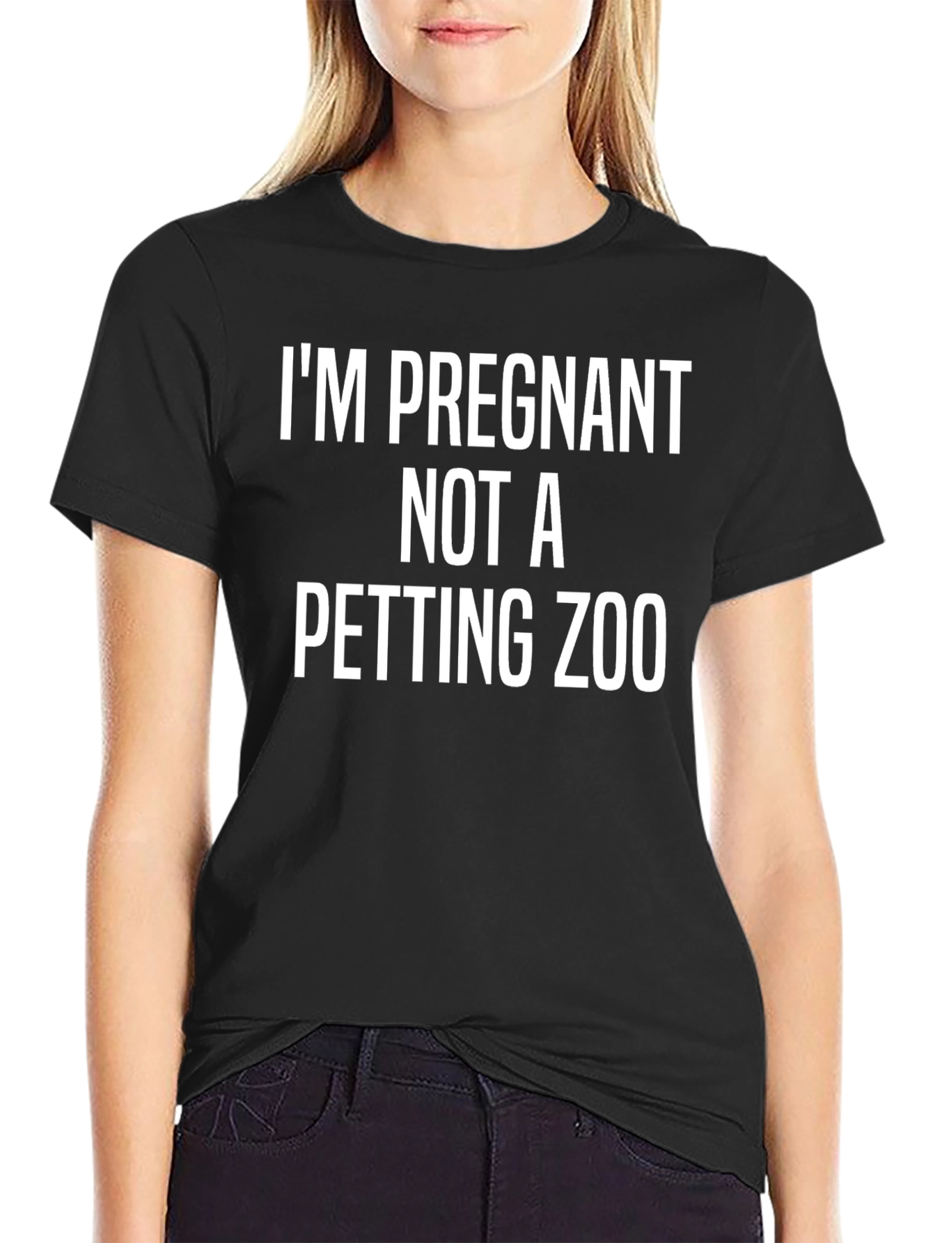 Camiseta Negra: ¡Estoy Embarazada No un Zoológico de Mascotas!