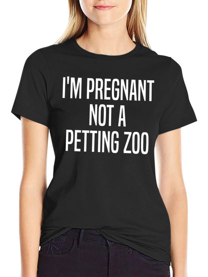 Camiseta Negra: ¡Estoy Embarazada No un Zoológico de Mascotas!