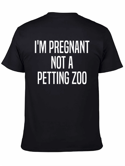 Camiseta Negra: ¡Estoy Embarazada No un Zoológico de Mascotas!
