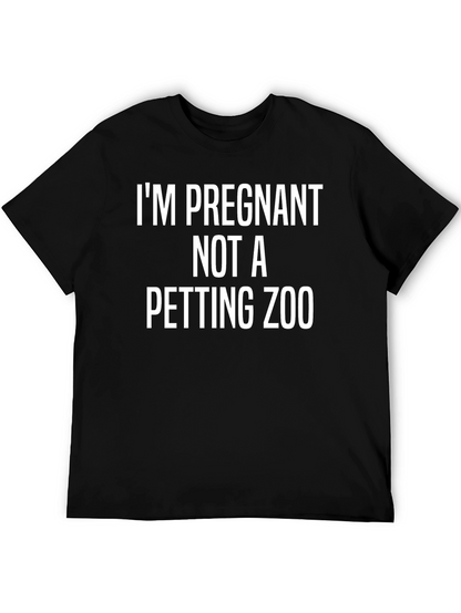 Camiseta Negra: ¡Estoy Embarazada No un Zoológico de Mascotas!
