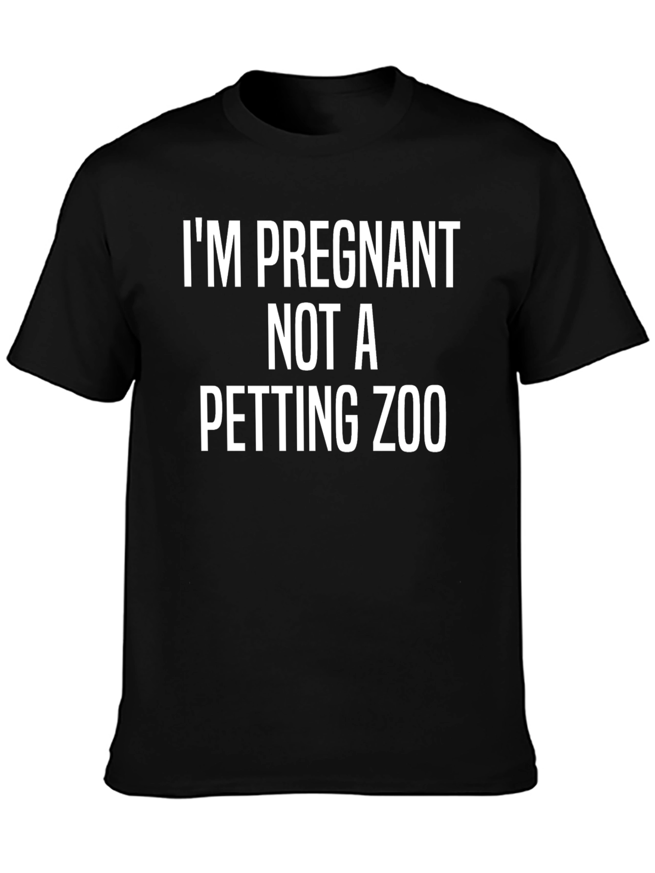 Camiseta Negra: ¡Estoy Embarazada No un Zoológico de Mascotas!