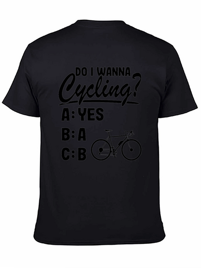 Camiseta Negra Ciclismo Pregunta Divertida