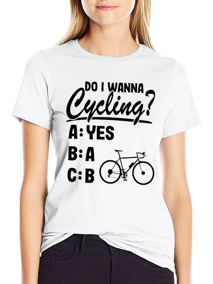 Camiseta Negra Ciclismo Pregunta Divertida
