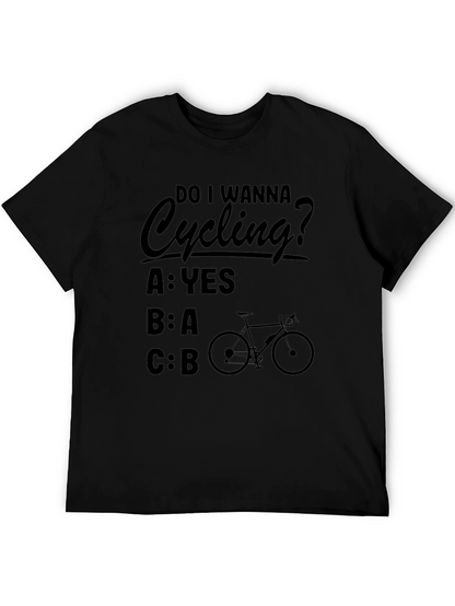 Camiseta Negra Ciclismo Pregunta Divertida